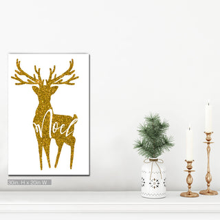 Ready2HangArt 'Glam Noel' Wrapped Canvas Christmas Textual Wall Art