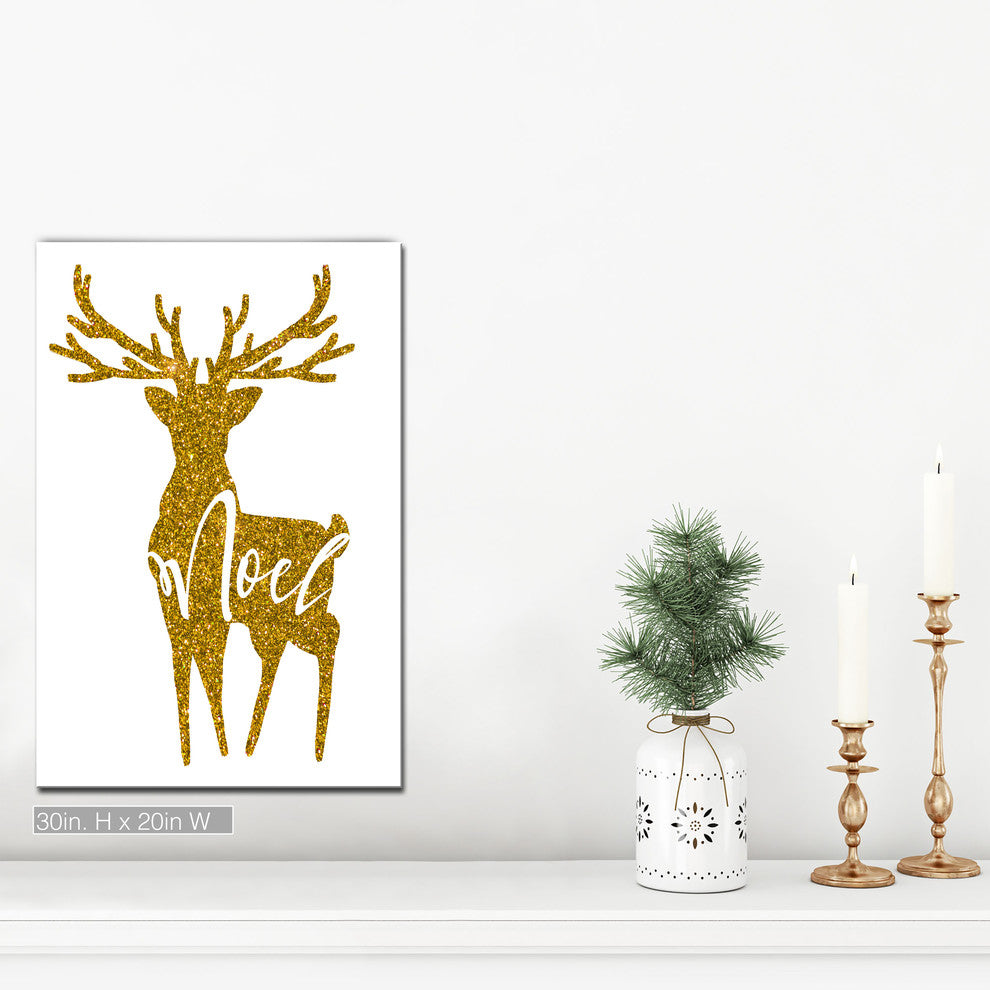 Ready2HangArt 'Glam Noel' Wrapped Canvas Christmas Textual Wall Art