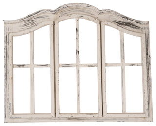 Bayview Architectural Farmhouse Window, Rustic, 31x26", Vintage White