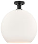 Innovations 616-1F-BK-G121-14 1 Light Semi-Flush Mount, Matte Black