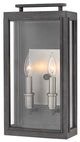 Hinkley Sutcliffe Medium Wall Mount Lantern, Aged Zinc