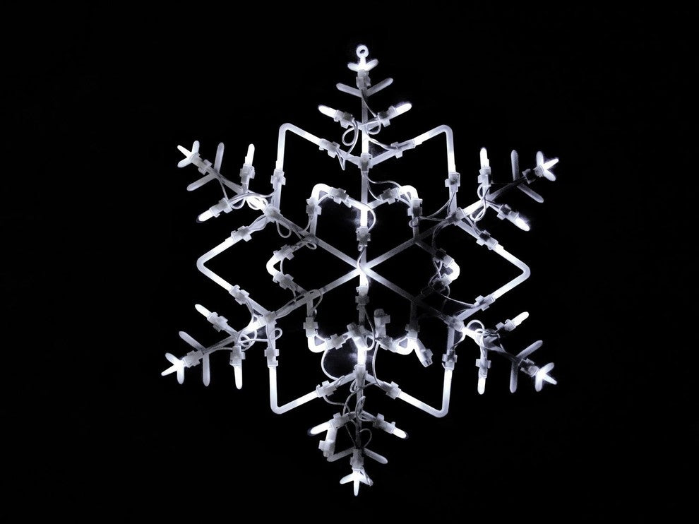 18" LED Lighted Snowflake Christmas Window Silhouette Decoration