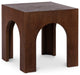 Arch End Table, Brown