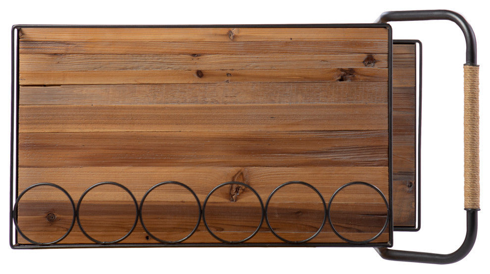 Beverley Reclaimed Wood Bar Cart