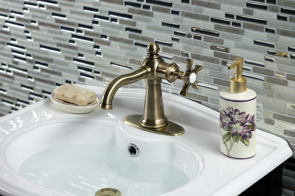 Kingston Brass KSD3543NX Single-Handle Bathroom Faucet, Push Pop-Up