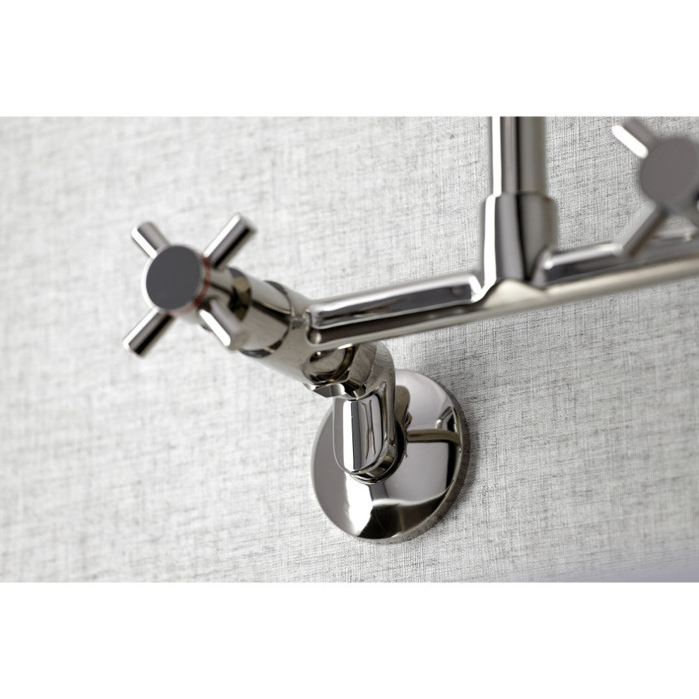 KS423PN Concord Two-Handle Wall-Mount Kitchen Faucet, Polished Nickel