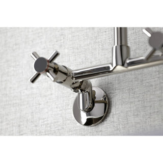 KS423PN Concord Two-Handle Wall-Mount Kitchen Faucet, Polished Nickel