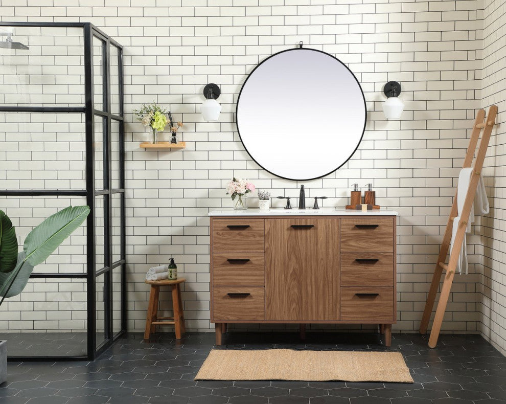 Bailey 22" Modern Walnut Brown-Light Bathroom Vanity