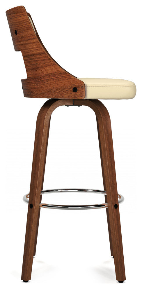 Dallyn Swivel Bar Stool, Set of 2, Cream