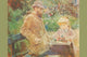 Eugene Manet and His Daughter in Bougival - Canvas Poster 20" x 30"