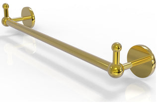 Prestige Skyline 36" Towel Bar with Integrated Hooks, Polished Brass