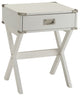 Side Table with a Drawer, White