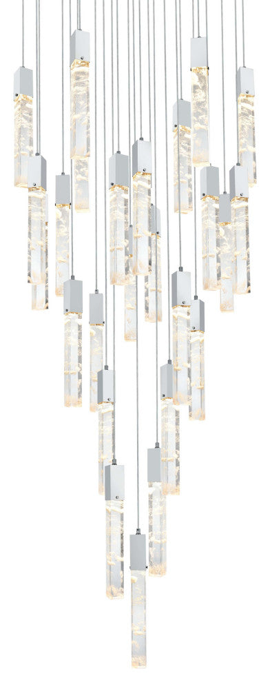 Elegant Lighting 2089G42 Aurora 42"W Crystal Chandelier - Chrome