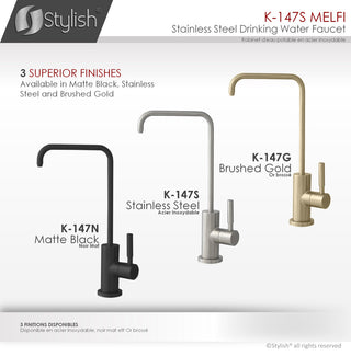 STYLISH Single Handle Stainless Steel Drinking Water Kitchen Faucet