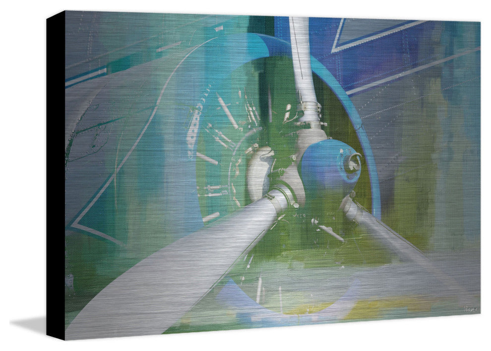 "Blades" UV Ink Print on Brushed  Aluminum, 36"x24"