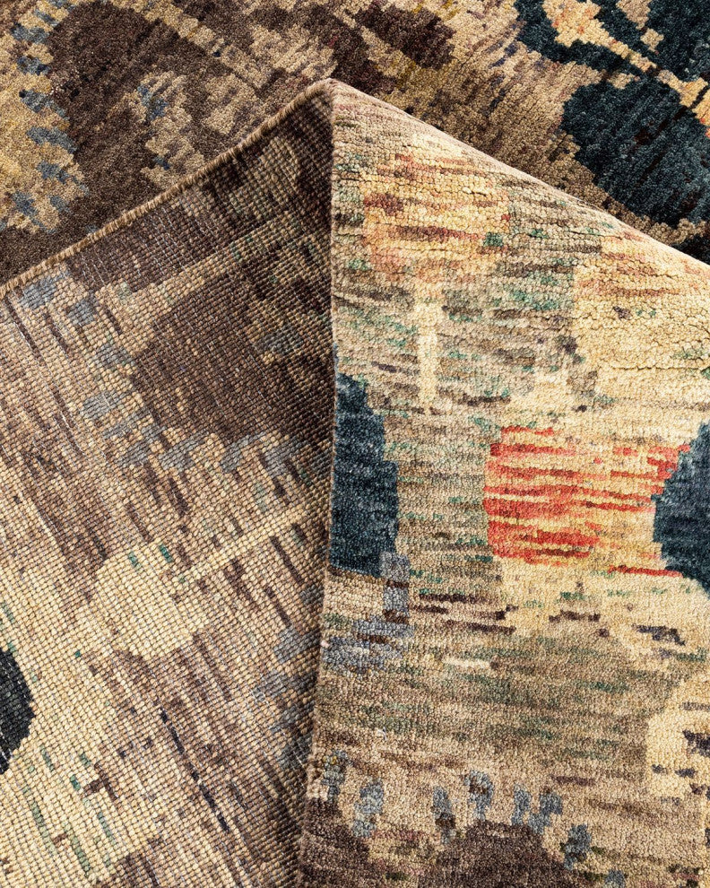 Ikat One-of-a-Kind Handmade Area Rug Brown, 7' 10" x 10' 1"