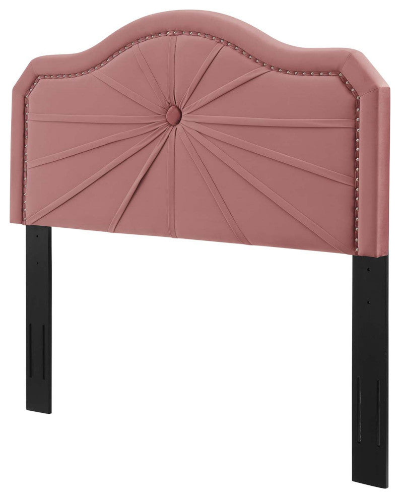 Headboard, Twin Size, Velvet, Pink, Modern Contemporary, Bedroom Master Suite