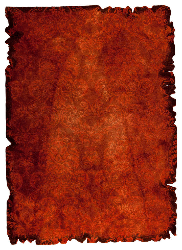 Hand Tufted Rust Wool Area Rug