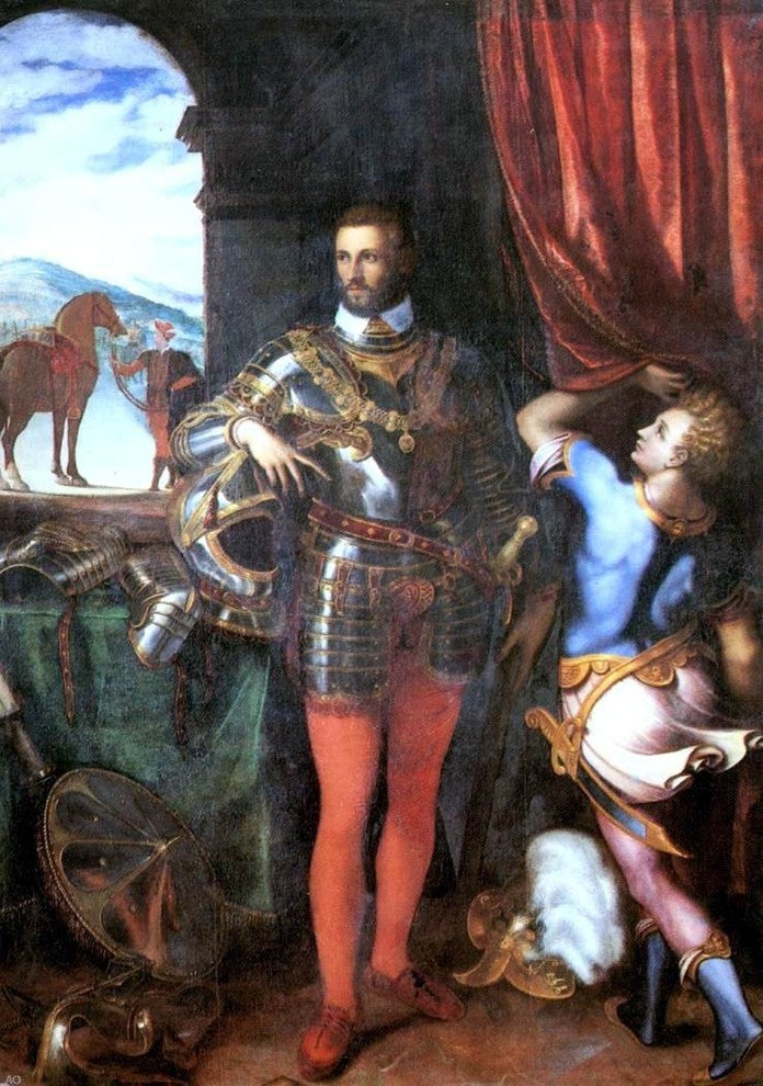 Giulio Campi Portrait of Ottavio Farnese, Gallery Wrapped Canvas, 18"x27"