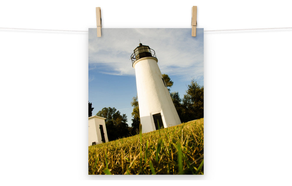 Turkey Point Lighthouse Landscape Photo Unframed Wall Art Print, 11" X 14"