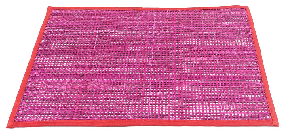 Peele Seagrass Placemat - Set of 4, Pink