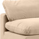 Comfy Beige Linen Textured Fabric Modular Chair, Beige, Velvet, Armless Chair