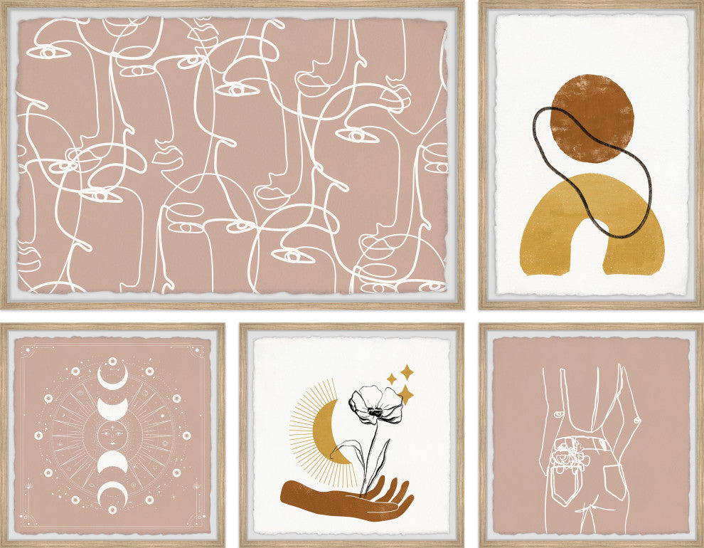 Multiple Faces Pentaptych, 5-Piece Set
