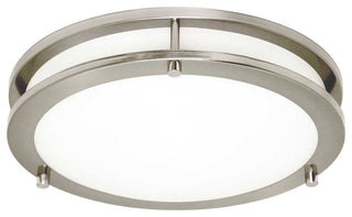 Generation Lighting 7650893S Mahone 15"W LED Flush Mount Drum - Painted Brushed