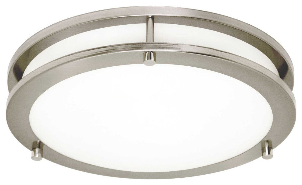 Generation Lighting 7650893S Mahone 15"W LED Flush Mount Drum - Painted Brushed