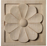 5 1/8"W x 5 1/8"H x 1"D Large Medway Rosette, Cherry