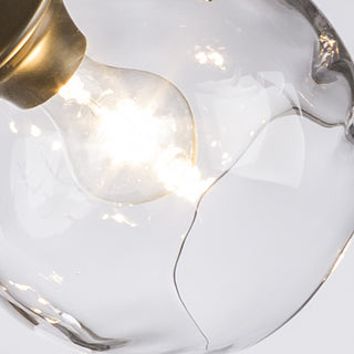 Griffin Pendant, Soft Gold Finish, Clear Glass