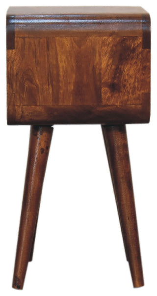 Mini Chestnut Curved Open Nightstand