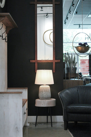 Organic Trunk Side Table, White