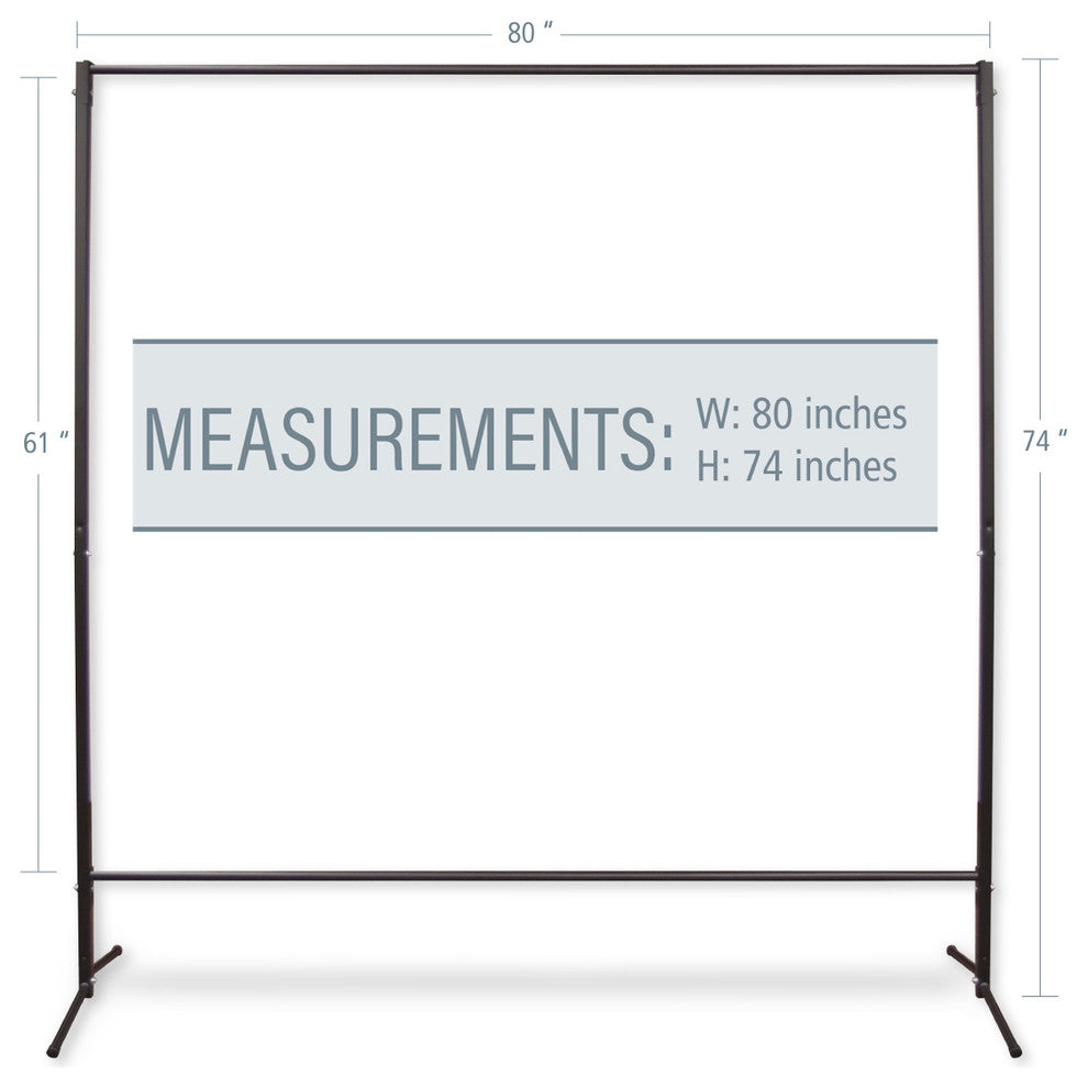 Multi-Purpose Portable Rod Stand, Black, 74"x80"