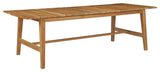 Natural Dorset Outdoor Patio Teak Dining Table