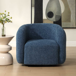 Uttermost Junie Blue Swivel Barrel Chair