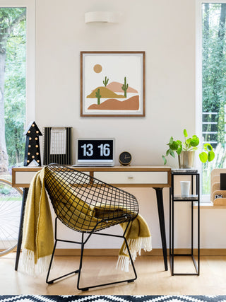 "Cactus Mounds" Framed Painting Print, 24x24