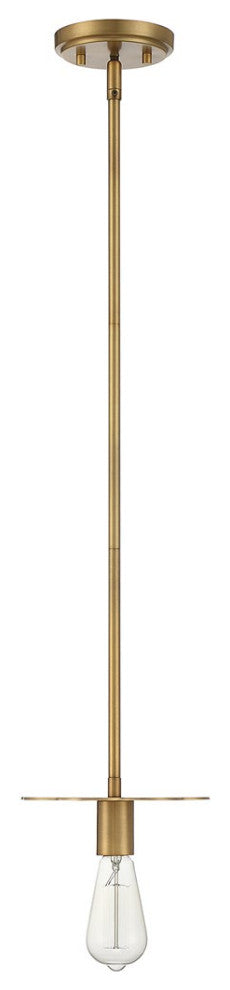 Savoy House Meridian 1 Light Mini-Pendant Natural Brass