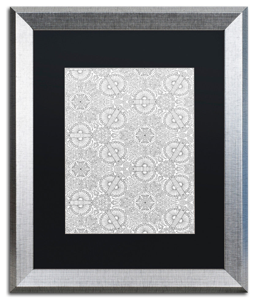 Hello Angel ''Kaleidoscope Three'' Art, Silver Frame, Black Mat, 20x16