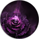 Dark Pink Fractal Flower, Abstract Digital Art Round Wall Art, 23"