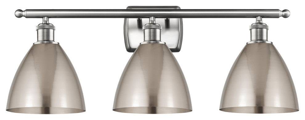 Ballston Dome Bath Vanity Light, Brushed Satin Nickel, Brushed Satin Nickel