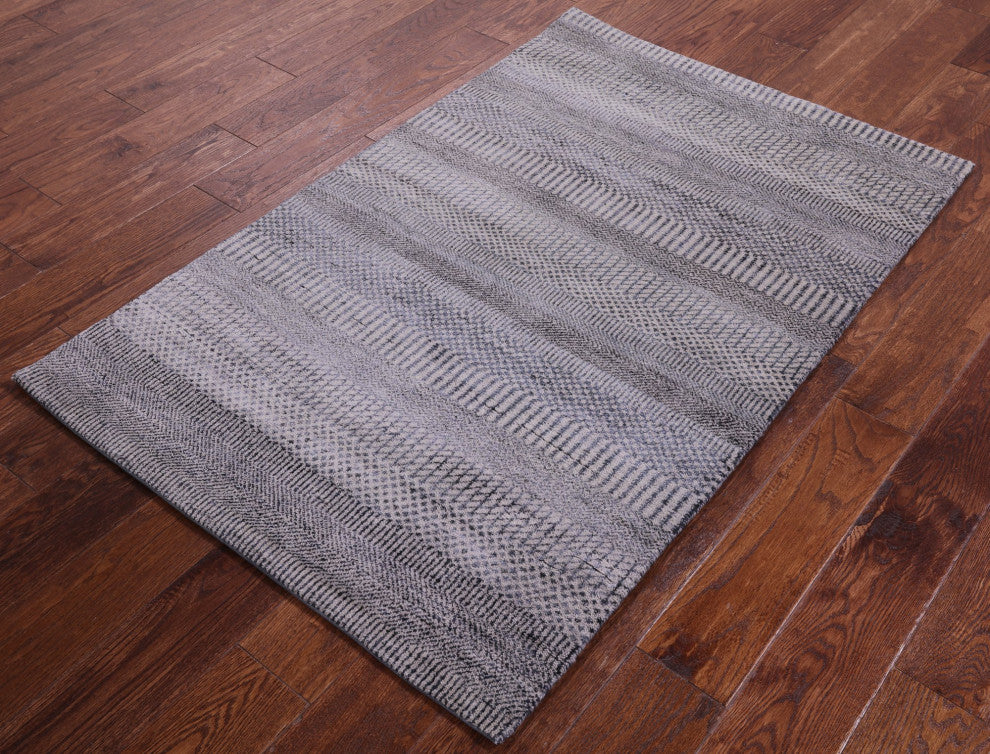 Savannah Grass Handmade Wool and Silk Rug 3' 0" X 4' 9" Q11528