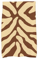 Animal Stripe Geometric Print Kitchen Towel, Brown