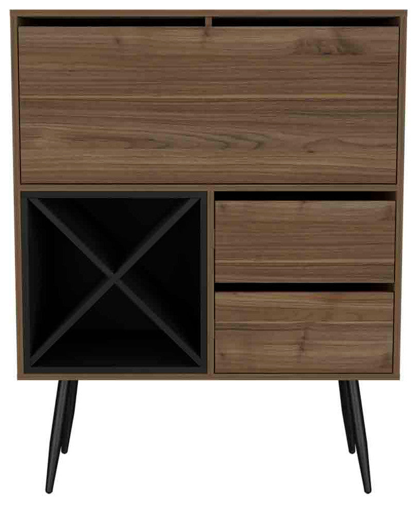 Bar Octupos, Living Room, Mahogany / Black