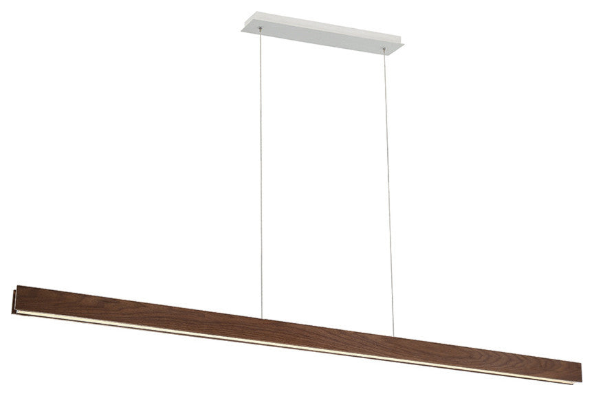 Drift LED Linear Pendant 3000K, Dark Walnut, 84