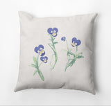 What a Pansy Pillow, Purple, 18"x18"