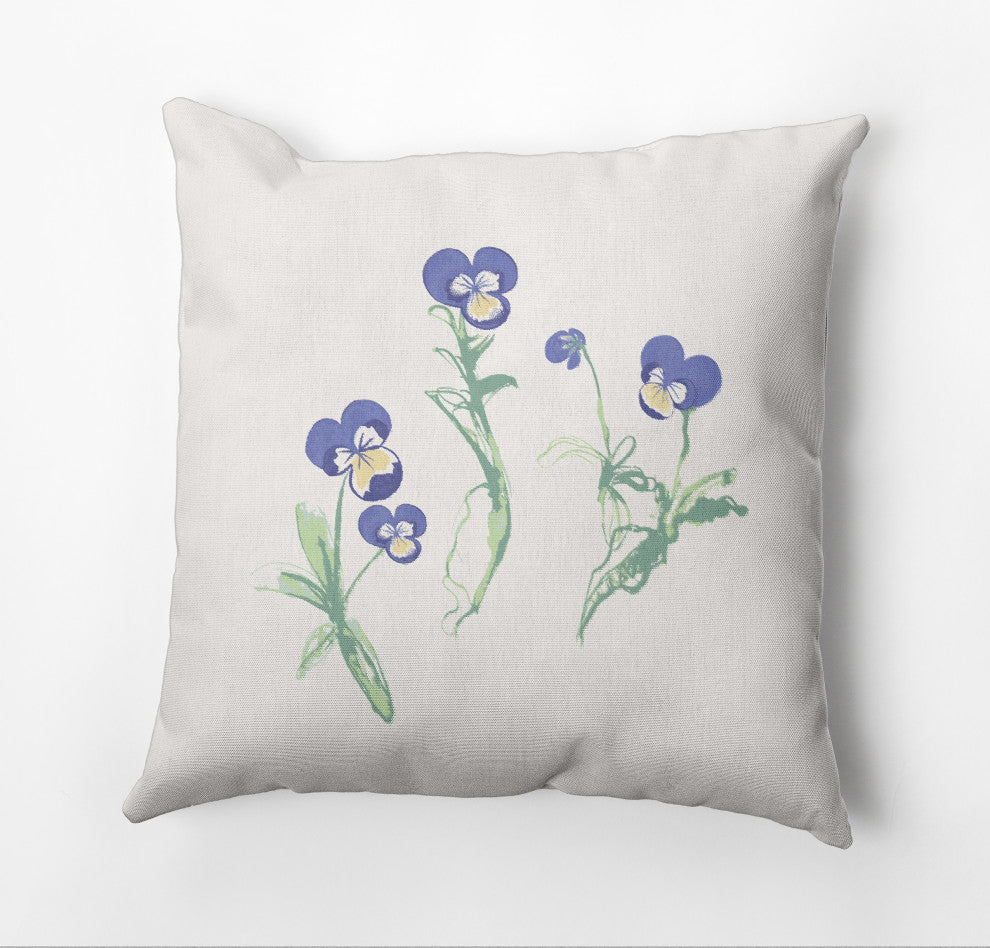 What a Pansy Pillow, Purple, 18"x18"