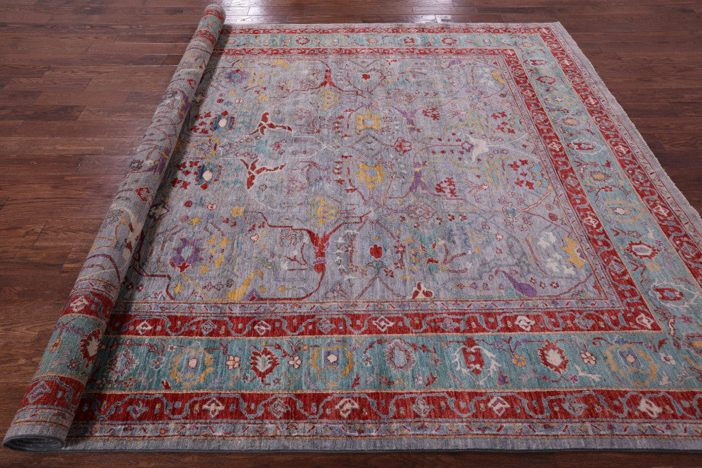 8' 2" X 10' 1" Hand Knotted Persian Fine Serapi Wool Rug - Q12659