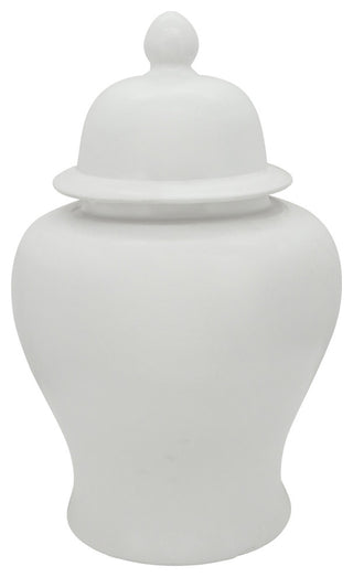 28" Temple Jar, Matte White