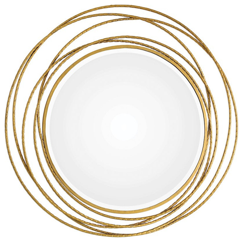Uttermost Whirlwind Gold Round Mirror, 9348
